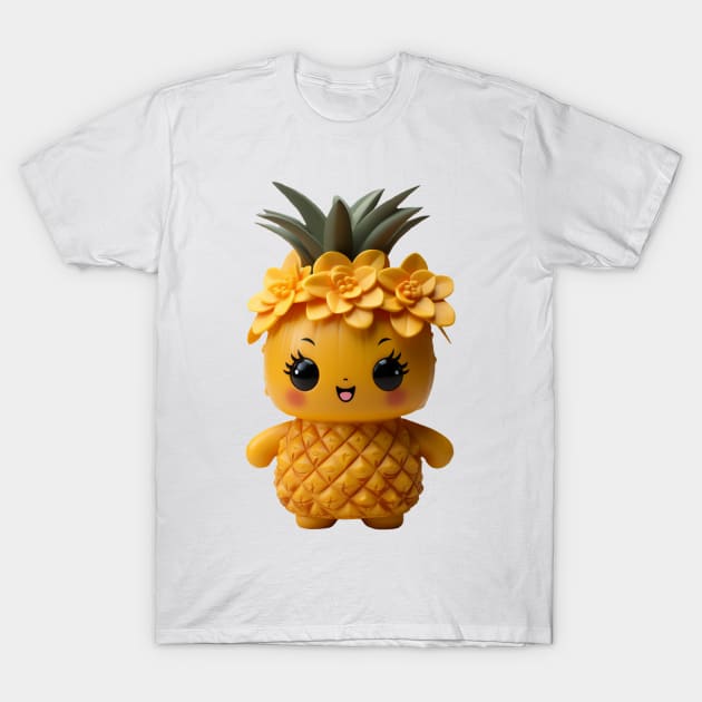 Cute Kawaii Baby Pineapple Girl T-Shirt by Cuteopia Gallery